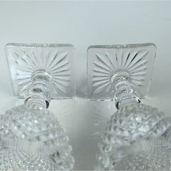 Vintage Westmoreland Hobnail Pressed Glass Goblets Diamond Cut Clear – Set of 2 - Picture 4 of 6
